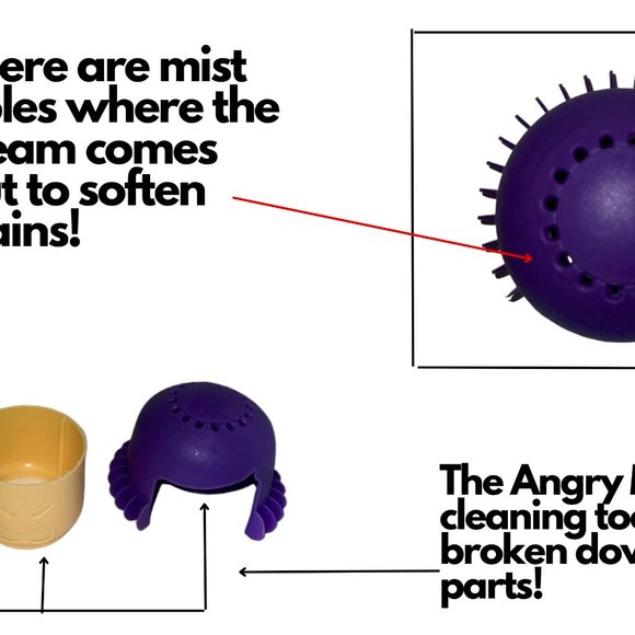 Angry Mama Microwave Steam Cleaner with Vinegar and Water (Free Microfiber cloth - Picture 5 of 7